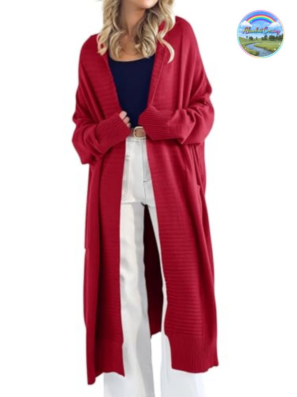 Women's Oversized Chunky Knit Long Cardigan Sweater Coat with Pockets